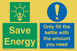 Save Energy - Only fill the kettle with the amount you need